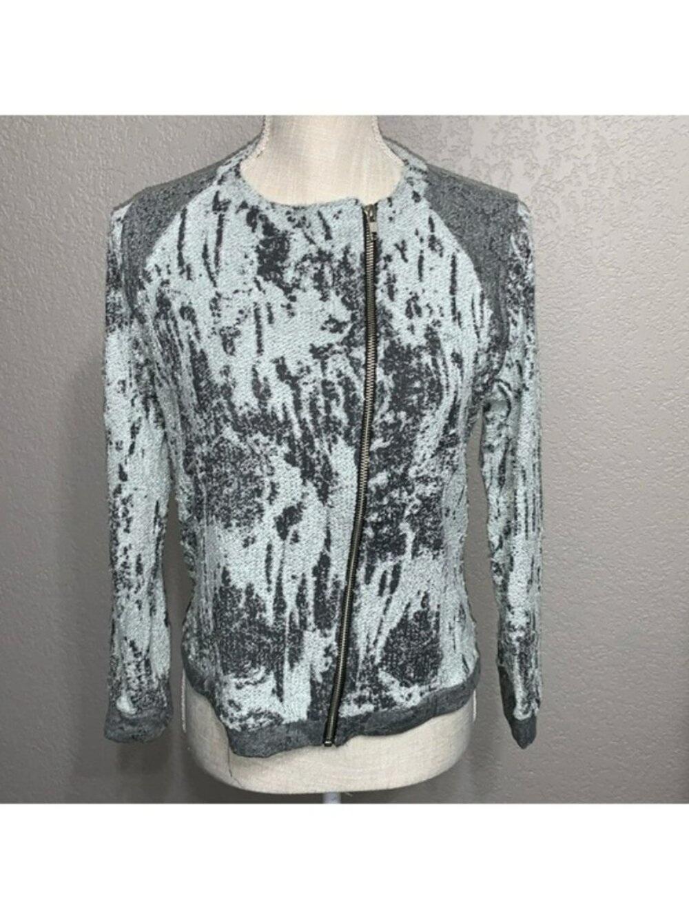Chaser Burnout Moto Sweater Jacket S